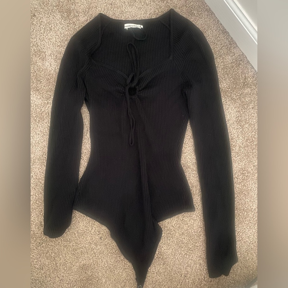 Black Abercrombie sweater bodysuit size M
